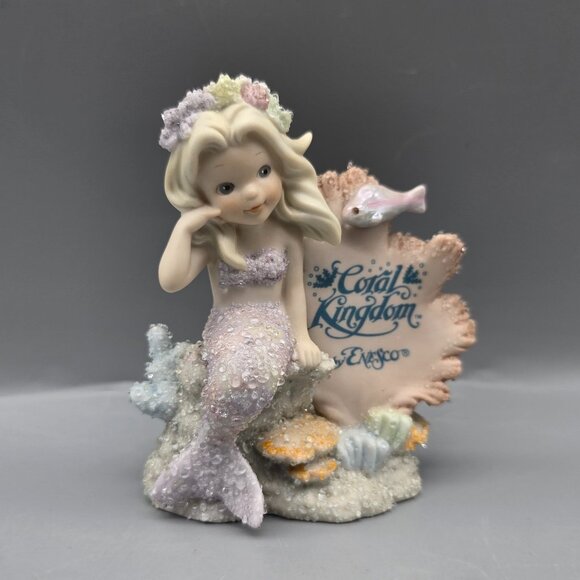 1993 Enesco Coral Kingdom Mermaid "Athena" in Original Box - Picture 2 of 10